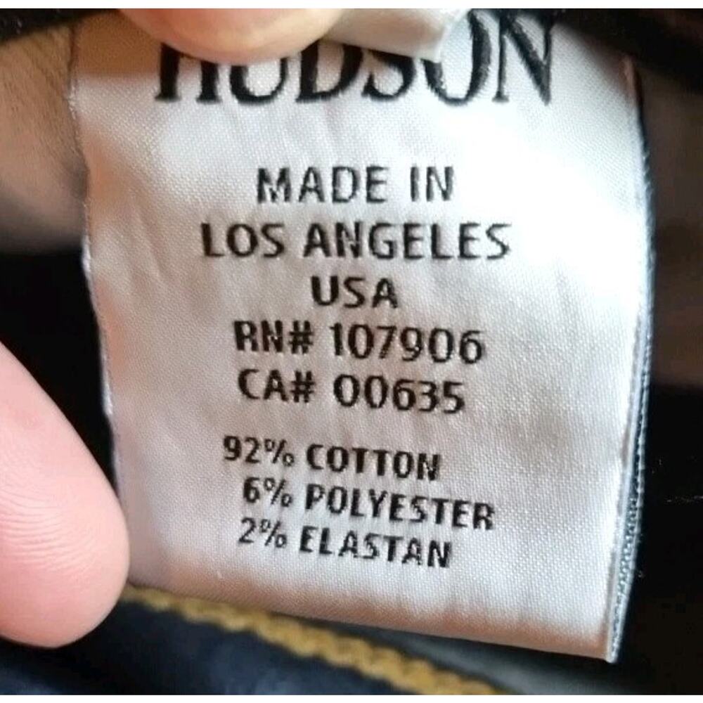 Hudson Beth Baby Bootcut Jeans Women Sz 32 Dark Wash Made in USA - Picture 4 of 8